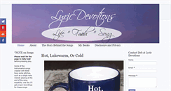 Desktop Screenshot of lyricdevotions.com